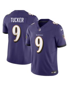 Men's Baltimore Ravens #9 Justin Tucker Purple 2023 F.U.S.E Vapor Jersey