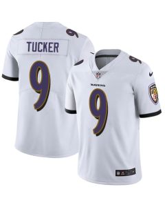 Men's Baltimore Ravens #9 Justin Tucker White NFL Vapor Untouchable Limited Jersey