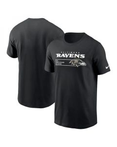 Men's Baltimore Ravens Black Division Essential T-Shirt