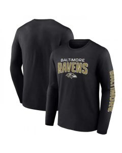 Men's Baltimore Ravens Black Go the Distance Long Sleeve T-Shirt