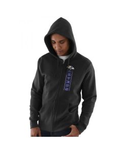 Men's Baltimore Ravens Black Hook and Ladder Full-Zip NFL Hoodie