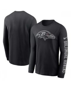 Men's Baltimore Ravens Black Long Sleeve T-Shirt