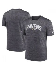 Men's Baltimore Ravens Black Sideline Velocity Stack Performance T-Shirt