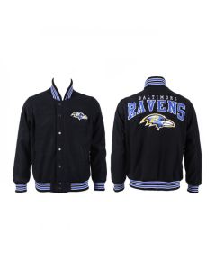 Men's Baltimore Ravens Black Stitched Jacket