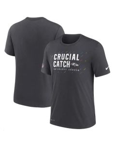 Men's Baltimore Ravens Charcoal 2021 Crucial Catch Performance T-Shirt