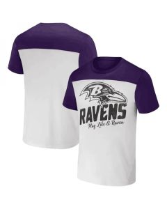 Men's Baltimore Ravens Cream/Purple x Darius Rucker Collection Colorblocked T-Shirt