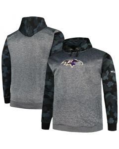 Men's Baltimore Ravens Heather Charcoal Big & Tall Camo Pullover Hoodie