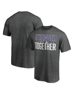 Men's Baltimore Ravens Heather Charcoal Stronger Together T-Shirt
