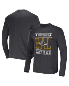 Men's Baltimore Ravens Heathered Charcoal x Darius Rucker Collection Long Sleeve T-Shirt