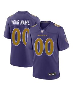 Men's Baltimore Ravens Nike Purple Alternate Game Custom Jersey (Purple)