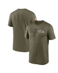 Men's Baltimore Ravens Olive 2022 Salute to Service Legend Team T-Shirt