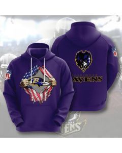 Men's Baltimore Ravens Purple 3D Trending Hoodie