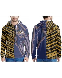 Men's Baltimore Ravens Purple/Black/Gold Pullover Hoodie