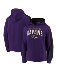 Men's Baltimore Ravens Purple Game Time Arch Pullover Hoodie