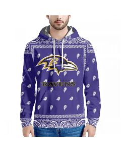 Men's Baltimore Ravens Purple Pullover Hoodie (Purple)