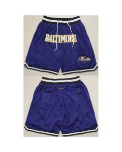 Men's Baltimore Ravens Purple Shorts (Run Small)
