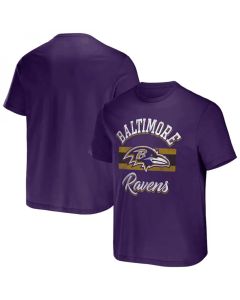 Men's Baltimore Ravens Purple x Darius Rucker Collection Stripe T-Shirt