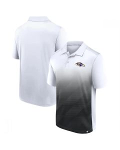 Men's Baltimore Ravens White/Black Iconic Parameter Sublimated Polo