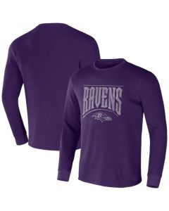 Men's Baltimore Ravens X Darius Rucker Collection Purple Long Sleeve Thermal T-Shirt