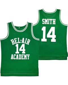 Men's Bel Air Academy #14 will smith Green Stitched Jersey