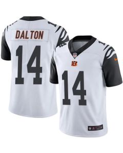 Men's Bengals #14 Andy Dalton White Limited Rush Stitched NFL Jersey