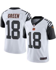 Men's Bengals #18 A.J. Green White Limited Rush Stitched NFL Jersey