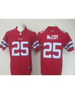 Men's Bills #25 LeSean McCoy Red Limited Rush Stitched NFL Jersey