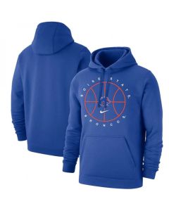 Men's Boise State Broncos Royal Basketball Icon Club Fleece Pullover Hoodie