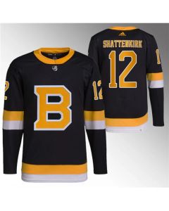 Men's Boston Bruins #12 Kevin Shattenkirk Black Home Stitched Jersey