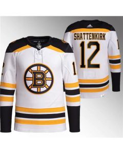 Men's Boston Bruins #12 Kevin Shattenkirk White Stitched Jersey