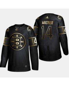 Men's Boston Bruins #14 Chris Wagner Black Golden Edition Stitched NHL Jersey