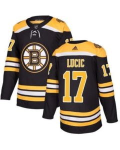 Men's Boston Bruins #17 Milan Lucic Black Stitched Jersey