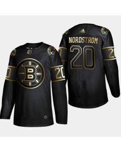 Men's Boston Bruins #20 Joakim Nordstrom Black Golden Edition Stitched NHL Jersey