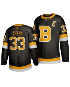Men's Boston Bruins #33 Zdeno Chara Black Alternate 2019 Stitched NHL Jersey