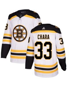 Men's Boston Bruins #33 Zdeno Chara White Stitched NHL Jersey