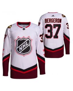 Men's Boston Bruins #37 Patrice Bergeron 2022 All-Star White Stitched Jersey