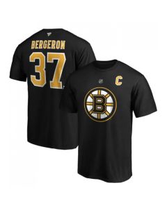 Men's Boston Bruins #37 Patrice Bergeron Black T-Shirt