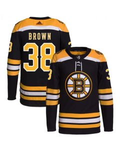 Men's Boston Bruins #38 Patrick Brown Black Stitched Jersey