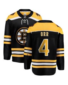 Men's Boston Bruins #4 Bobby Orr Black Throwback CCM Stitched NHL Jersey