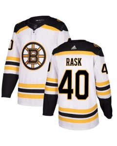 Men's Boston Bruins #40 Tuukka Rask White Stitched NHL Jersey