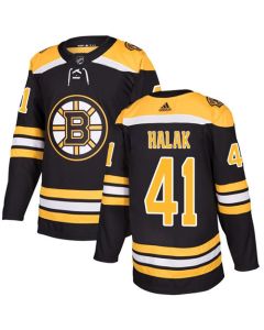 Men's Boston Bruins #41 Jaroslav Halak Black Stitched NHL Jersey