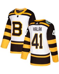 Men's Boston Bruins #41 Jaroslav Halak White 2019 Classic Stitched NHL Jersey