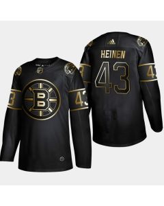 Men's Boston Bruins #43 Danton Heinen Black Golden Edition Stitched NHL Jersey