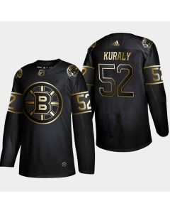 Men's Boston Bruins #52 Sean Kuraly Black Golden Edition Stitched NHL Jersey