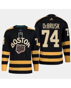 Men's Boston Bruins #74 Jake DeBrusk Black Classic Primegreen Stitched Jersey