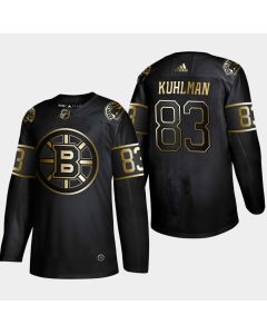 Men's Boston Bruins #83 Karson Kuhlman Black Golden Edition Stitched NHL Jersey