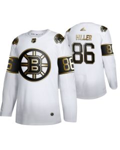 Men's Boston Bruins #86 Kevan Miller 2020 White Golden Edition Stitched NHL Jersey