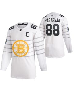 Men's Boston Bruins #88 David Pastrnak 2020 White All Star Stitched NHL Jersey
