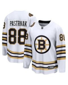 Men's Boston Bruins #88 David Pastrnak White 100th Anniversary Jersey