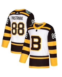 Men's Boston Bruins #88 David Pastrnak White 2019 Classic Stitched NHL Jersey